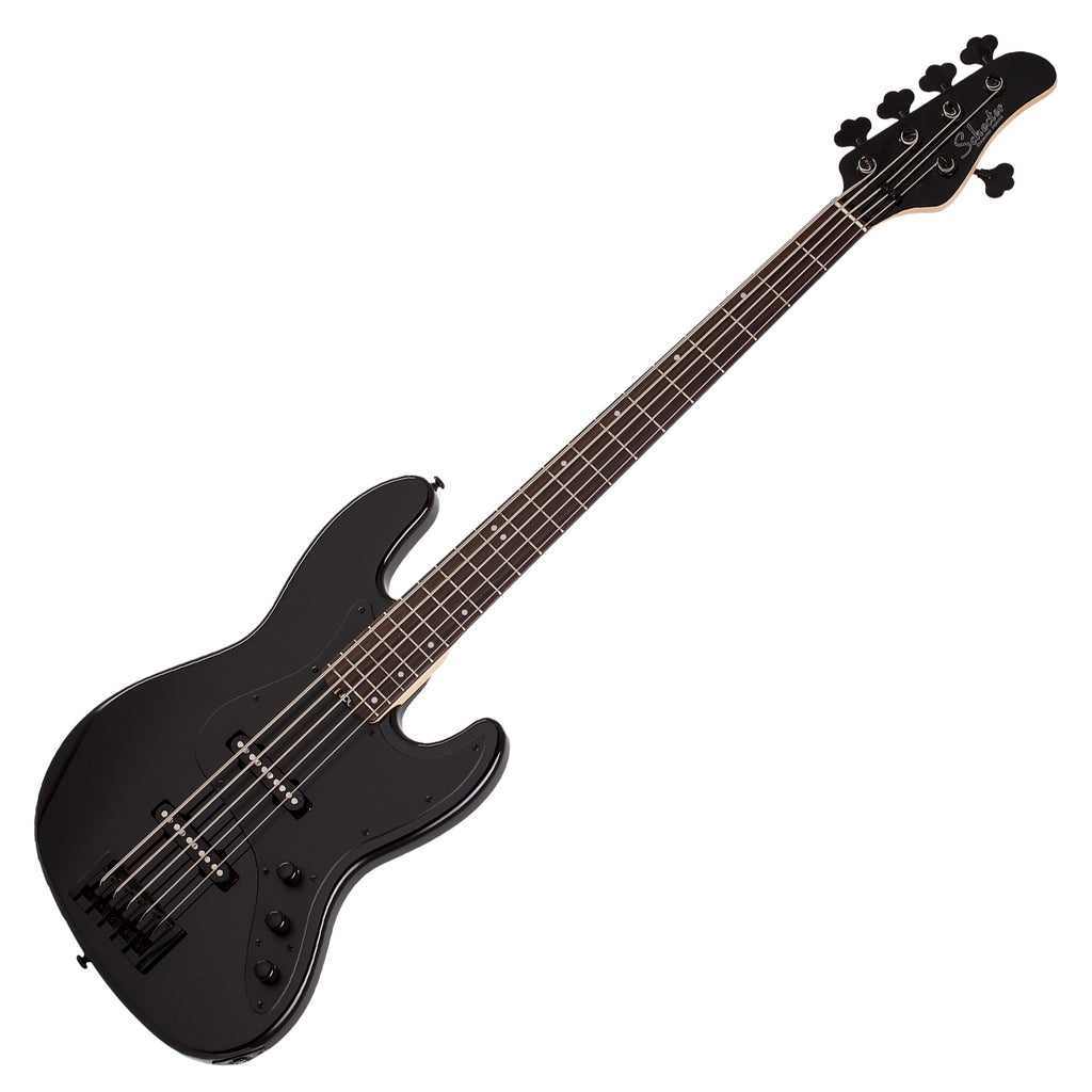 Schecter J-5 String Electric Bass Rosewood Gloss Black - 2913SHC