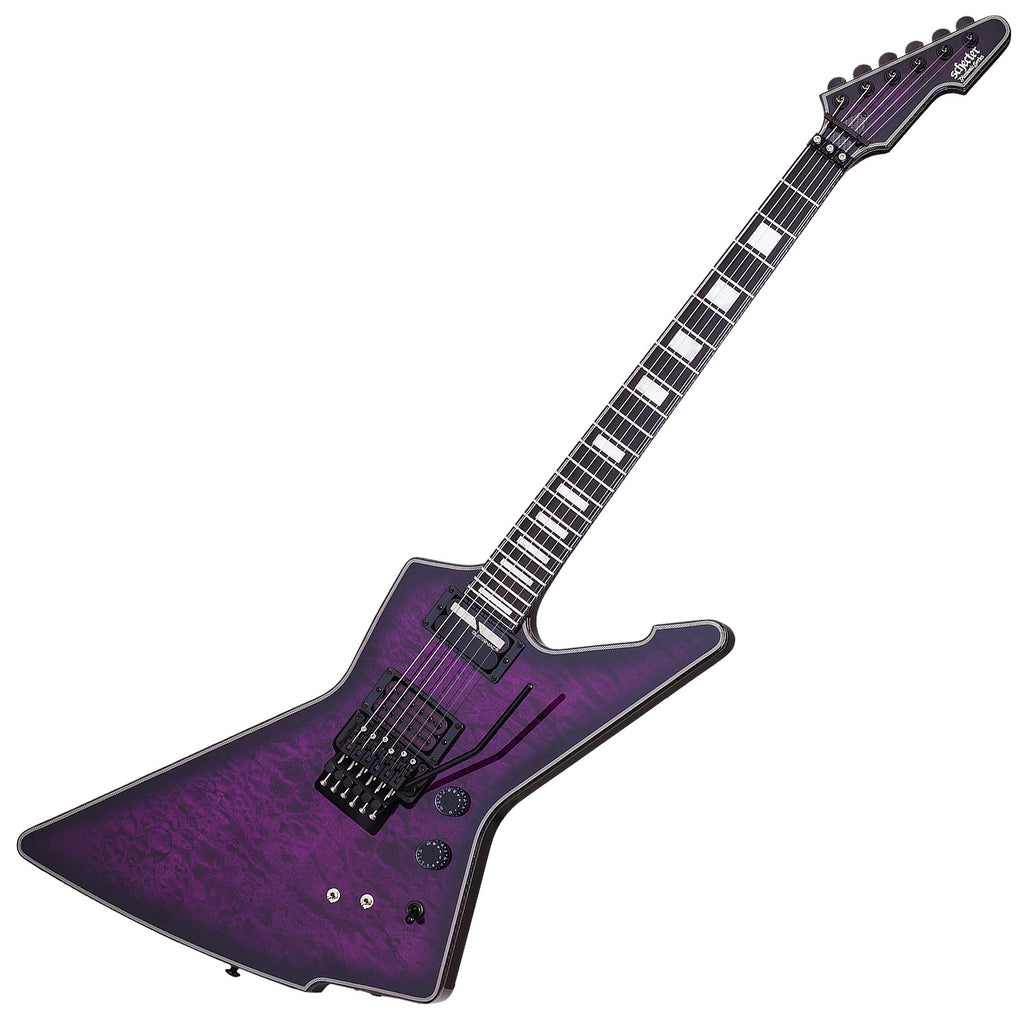 Schecter E-1 Special Edition Electric Guitar w/Floyd and Sustainiac in Trans Purple Burst - 3071SHC