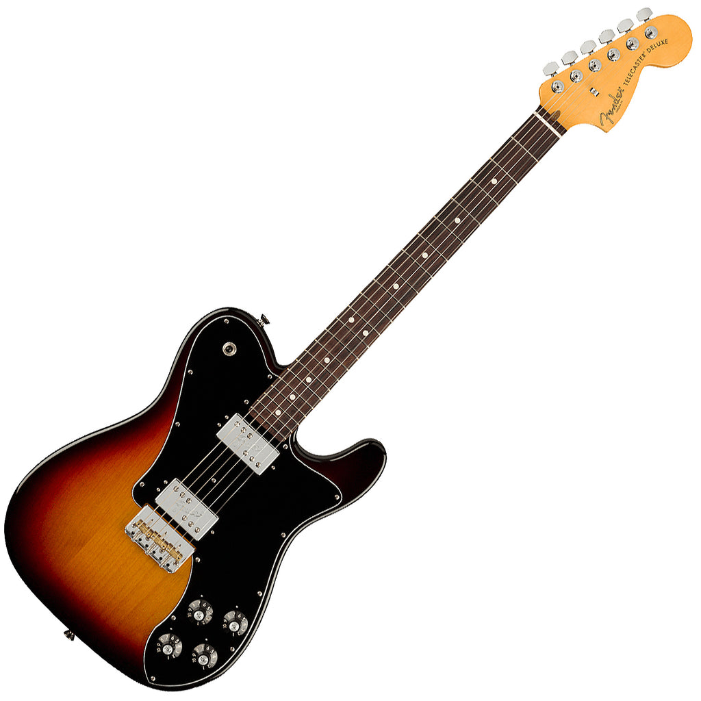Fender American Professional II Telecaster Deluxe Electric Guitar Rosewood in 3-Tone Sunburst w/Case - 0113960700