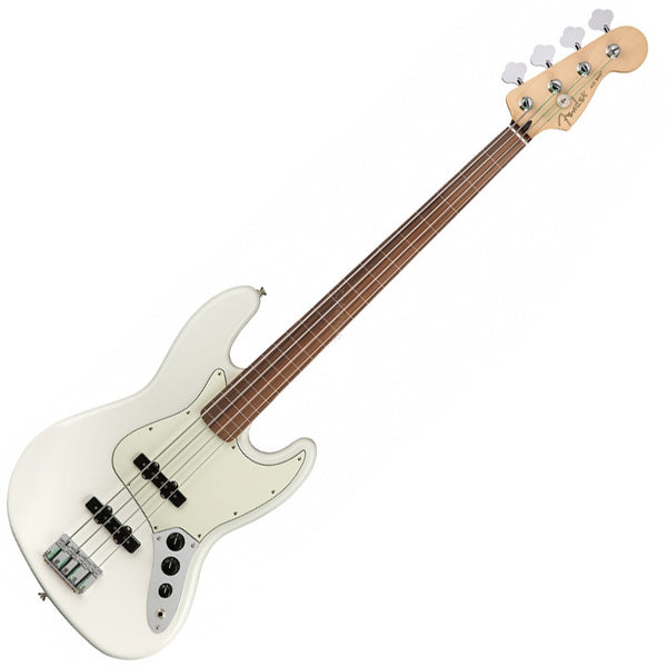 Fender Player Jazz Electric Bass Fretless Pau Ferro in Polar White - 0149933515