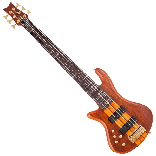 Schecter Stiletto Studio-6 Left Handed Electric Bass in Honey Satin - 2790SHC