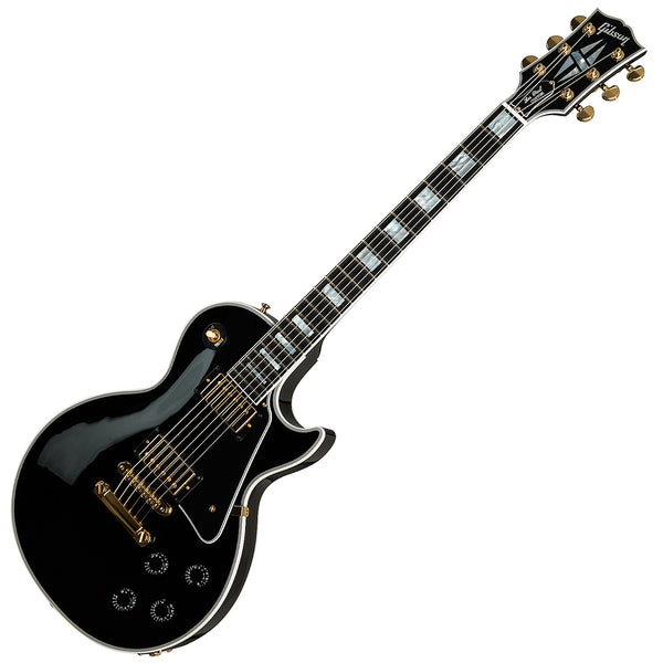 Gibson Les Paul Custom Electric Guitar in Ebony w/Case - LPCEEBGH