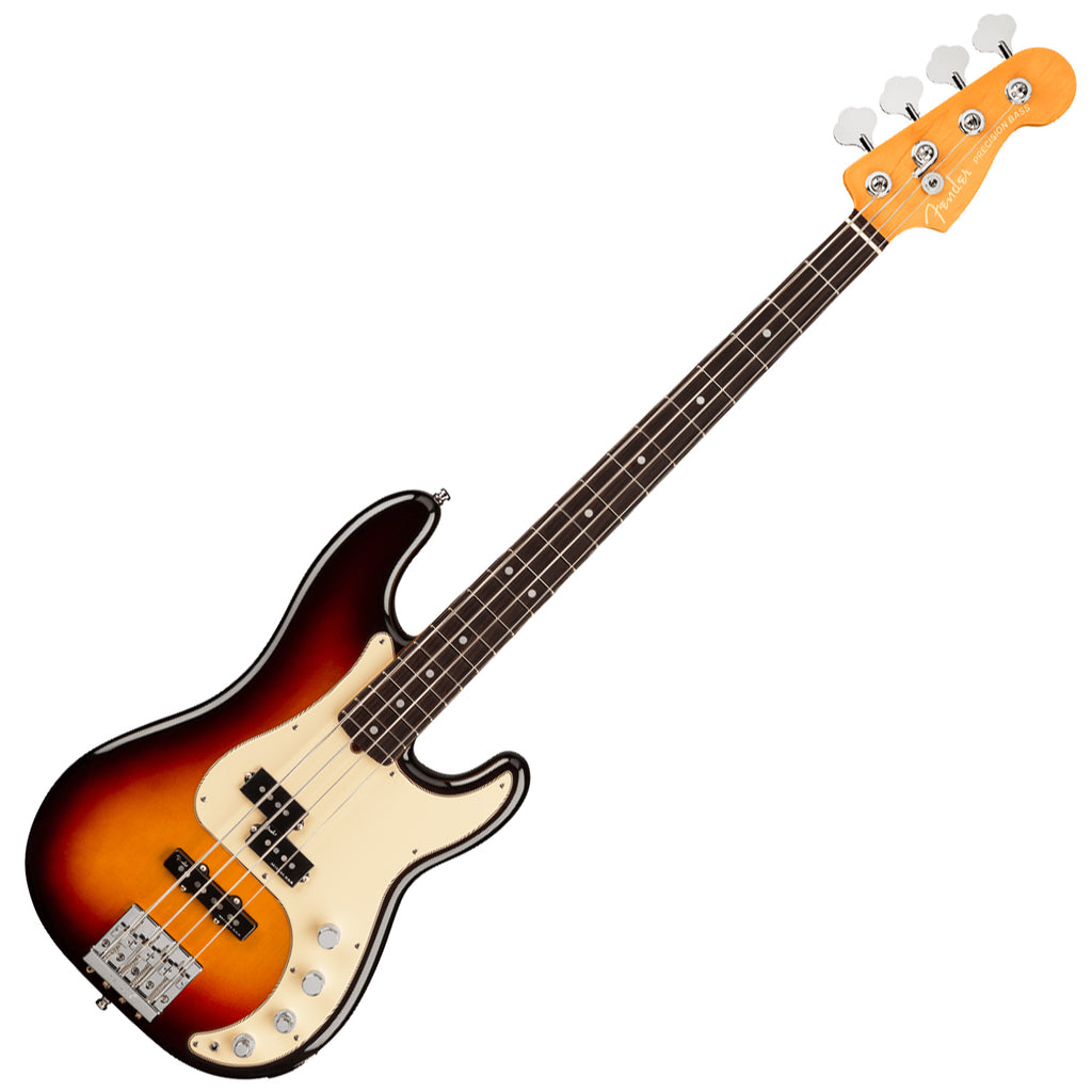 Fender American Ultra Precision Bass Guitar Rosewood in Ultraburst w/Case - 0199010712