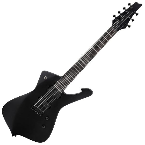 Ibanez Iron Label Black Metal Iceman 7 String Electric Guitar in Black Flat w/Gig Bag - ICTB721BKF