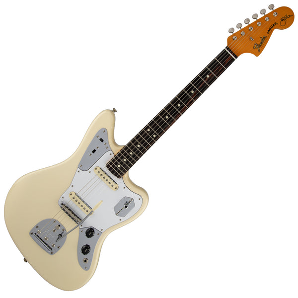 Fender Johnny Marr Jaguar Electric Guitar Rosewood in Olympic White w/Case - 0116400705