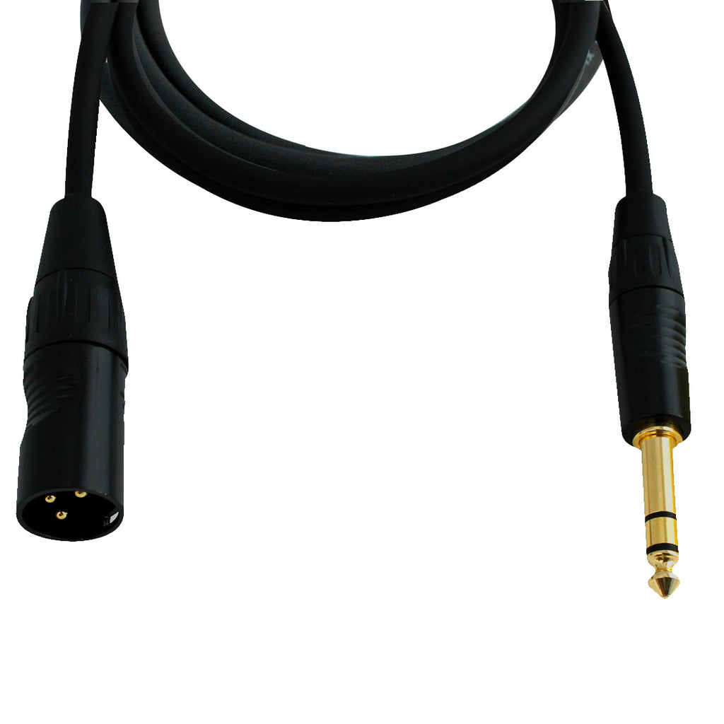 Digiflex HXMS20 Male XLR Cable to 1/4" Male TRS 20'