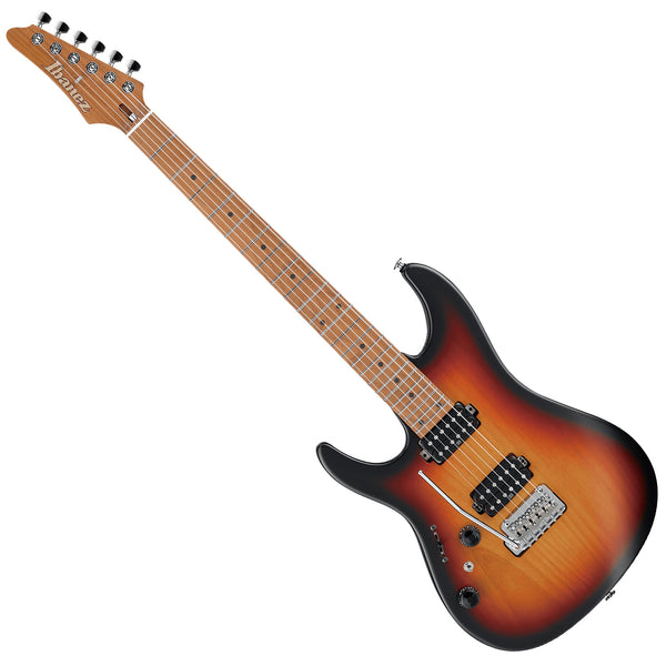 Ibanez Left Hand AZ Prestige Electric Guitar in Tri Fade Burst Flat w/Case - AZ2402LTFF