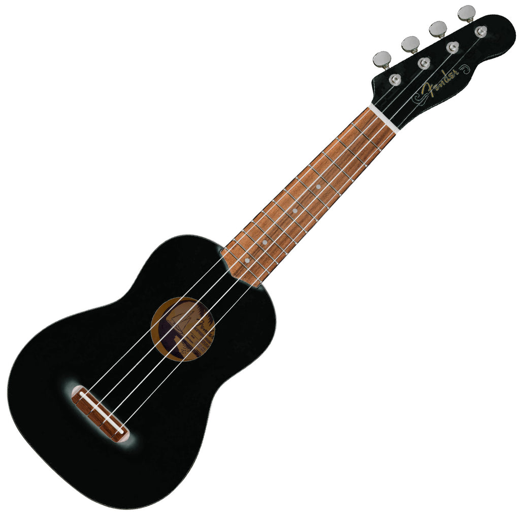 Fender Venice Soprano Ukulele in Black - 0971610706