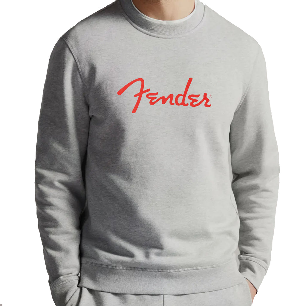 Fender Spaghetti Logo Long Sleeve T-shirt in Heather Grey XL - 9192522606