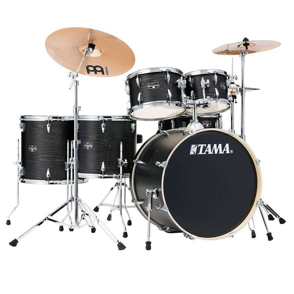 Tama ImperialStar 5 Piece Drumkit w/Hardware & Meinl Cymbals in Black Oak Wrap - IE52CBOW