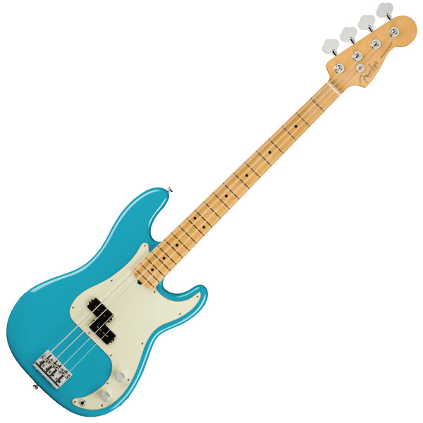 Fender American Professional II P Bass Maple Miami Blue Electric Bass w/Case - 0193932719