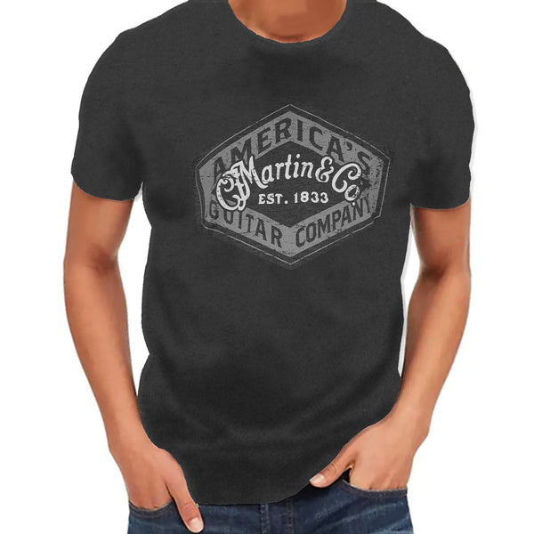 Martin Men's T-Shirt America's Guitar in Dark Gray Size XL - 18CM0171XL