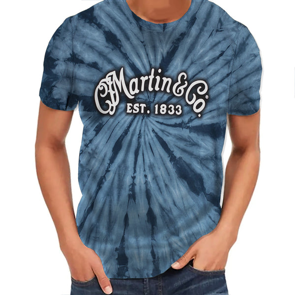 Martin Men's T-Shirt Tie Dye Pin Wheel w/White Logo Size 2XL - 18CM01682X