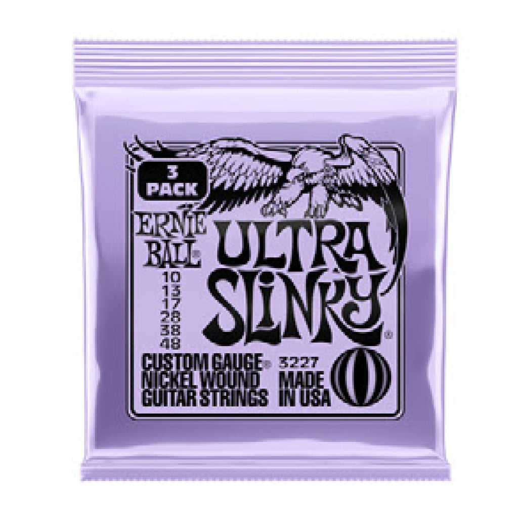 Ernie Ball Ultra Slinky Wound Electric Strings 3 Pack 10-48 - 3227EB