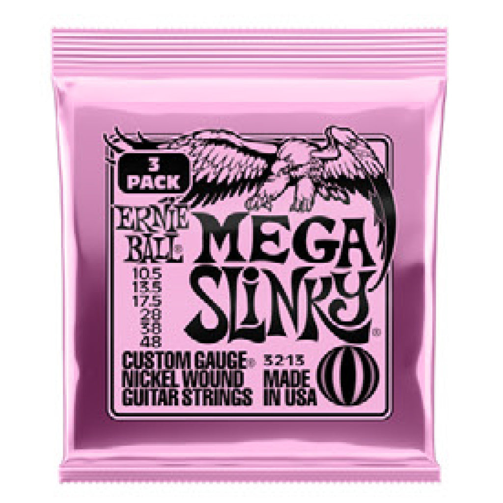 Ernie Ball Mega Slinky Wound Electric Strings 3 Pack 10.5-48 - 3213EB
