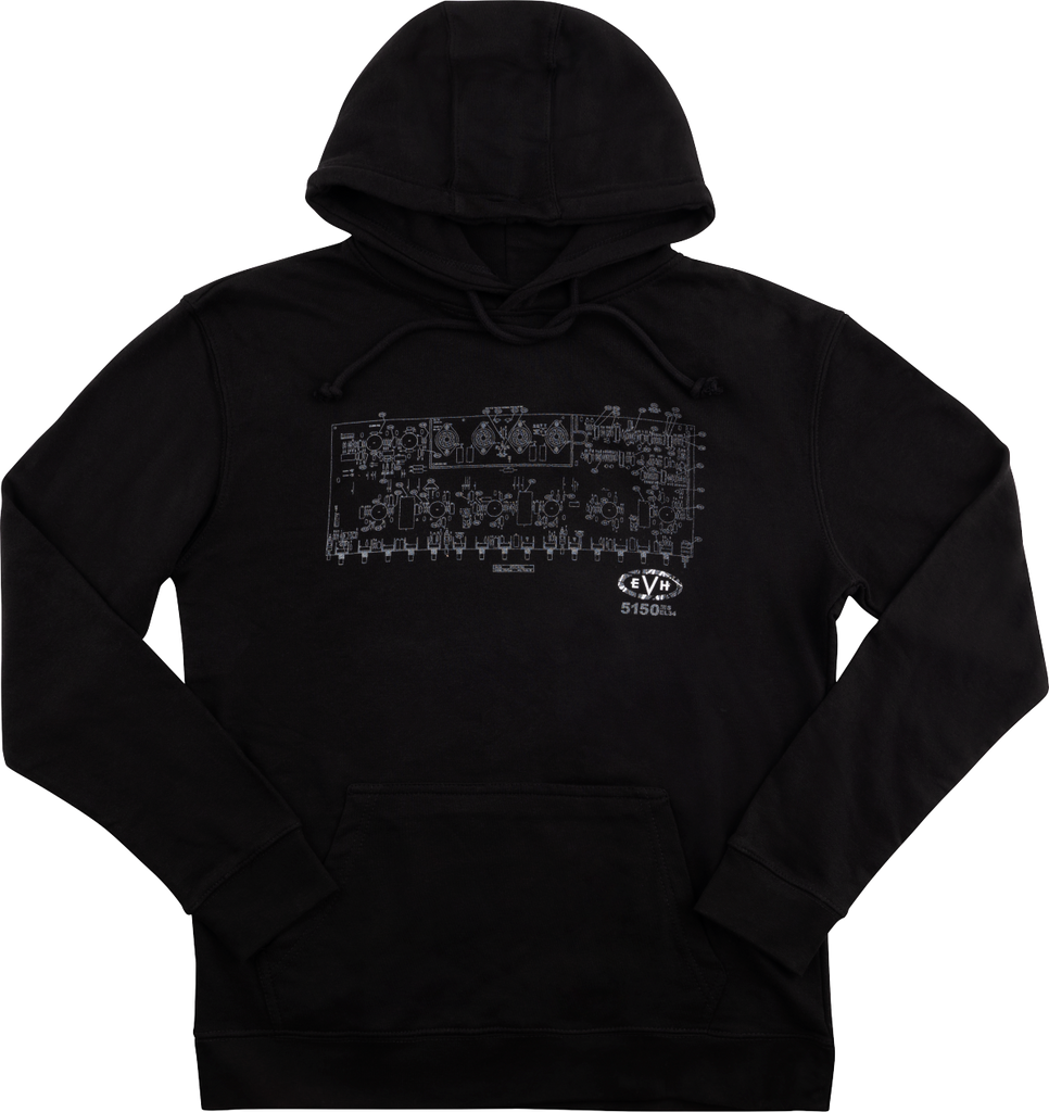 EVH Schematic Fleece Hoodie Black S - 223277406