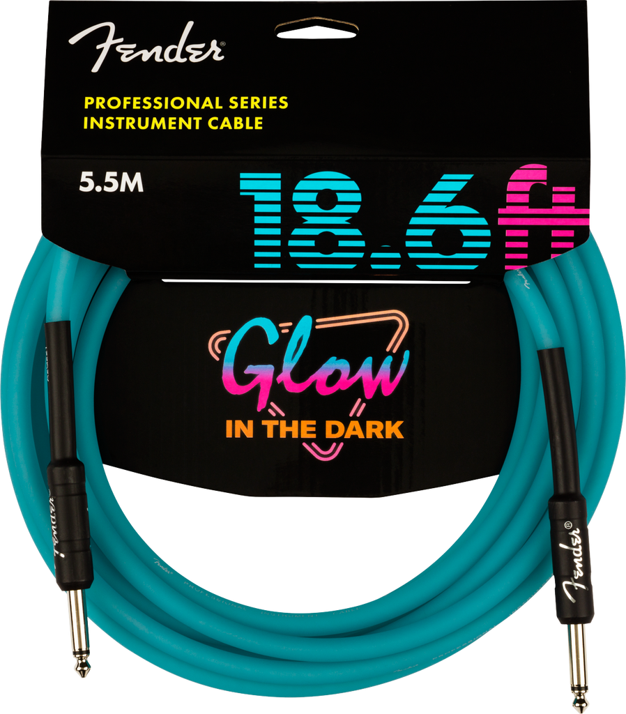 Fender Professional Glow in the Dark Cable Blue 18.6 Foot - 0990818108