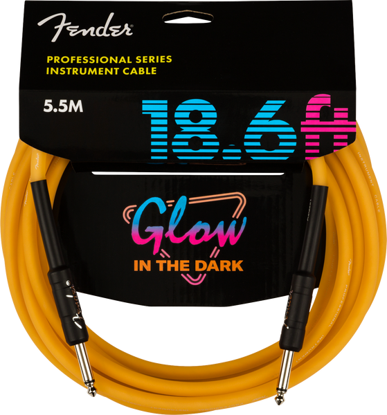 Fender Professional Glow in the Dark Cable Orange 18.6 Foot - 0990818113