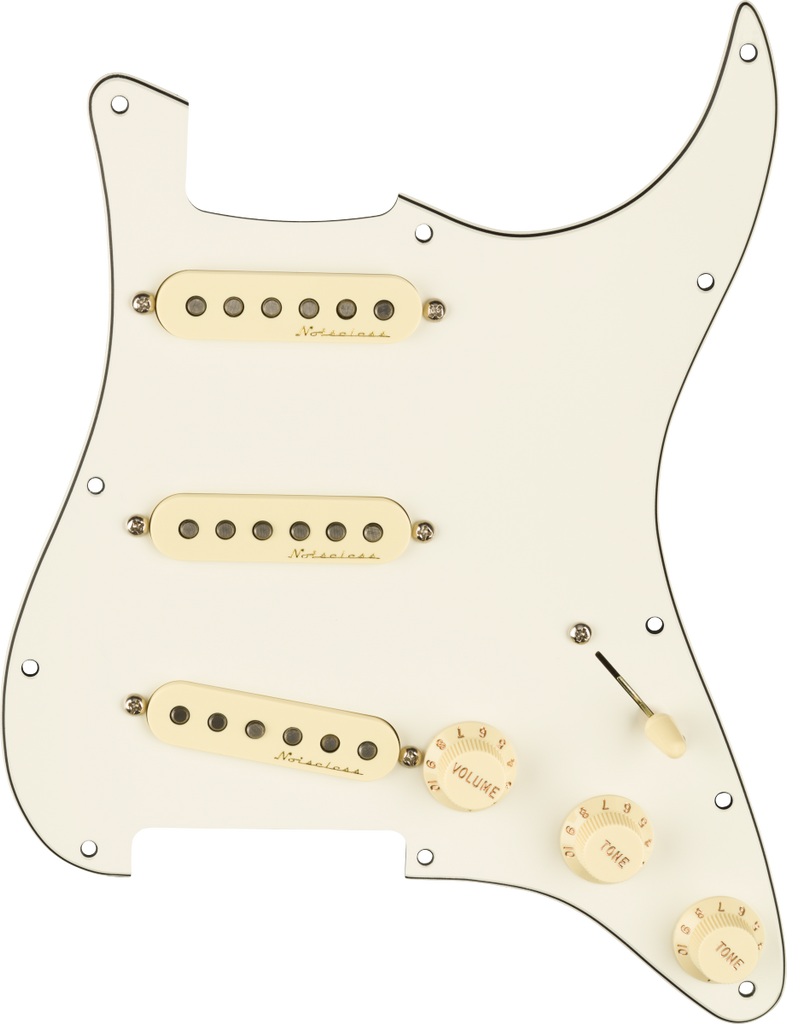 FENDER Pre-wired Stratocaster Pickguard SSS Vintage Noiseless White/Black/White - 0992344509
