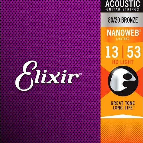 Elixir HD Nanoweb 80/20 HD Light Acoustic Strings - 11182