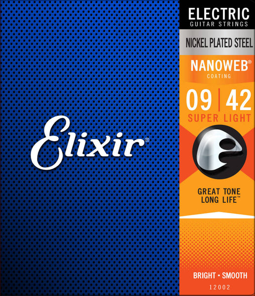 Elixir Super Light Nanoweb Electric Strings 9-42 - 12002
