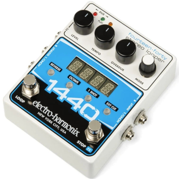 ElectroHarmonix Looper Effects Pedal-20 Loops & 24 Mins Recording Time Effects Pedal w/Power Supply - 1440STEREOLOOP