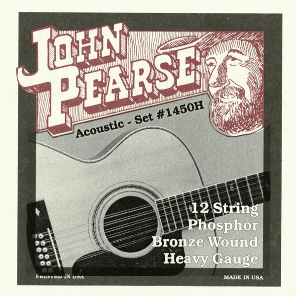 John Pearse 12 String Phosphor Bronze Acoustic Strings Wound 014-050 - 1450H