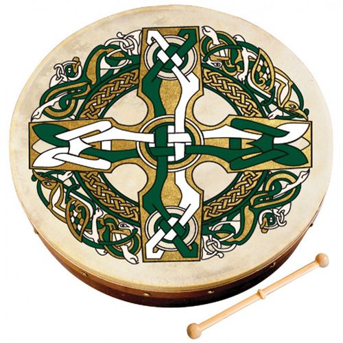 Waltons 10AWAL1953 8 Bodhran w/Beater - Celtic Cross