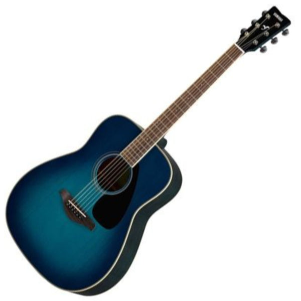 Yamaha Solid Spruce Top Mahogany Acoustic Guitar in Sunset Blue - FG820SB