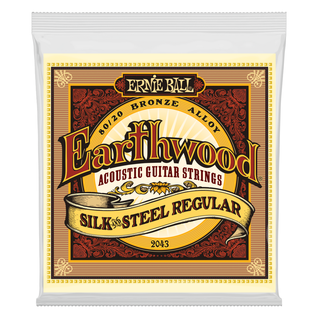 Ernie Ball Earthwood 80/20 Bronze Silk & Steel Acoustic Strings 013-056 - 2043EB