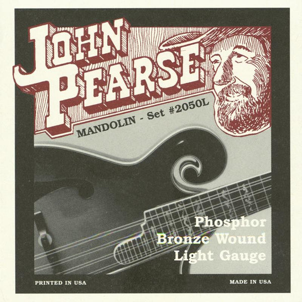 John Pearse 2050L Light Phosphor BronzeLoop End Mandolin Strings 010-036