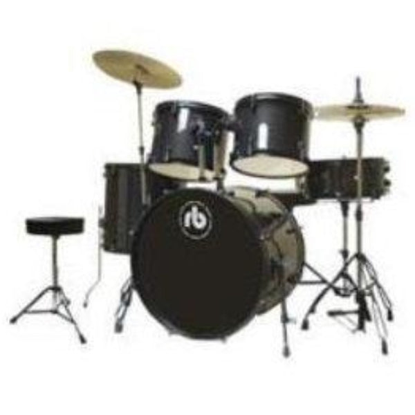 RB 5 Piece Junior Drum Kit in Sparkle Black - RBJR5SBK