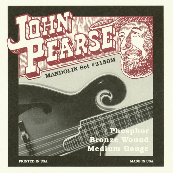 John Pearse 2150M Medium Phosphor Bronze Loop End Mandolin Strings 011-040