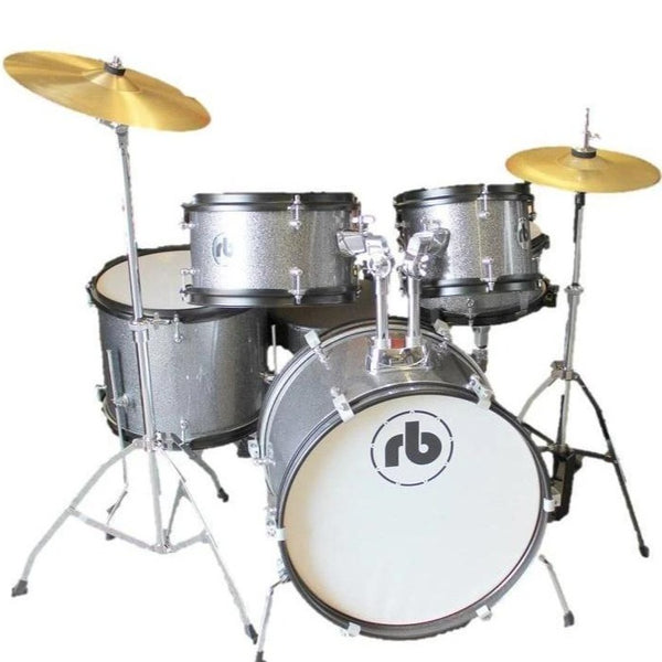 RB 5 Piece Junior Drum Kit in Sparkle Grey - RBJR5SGR