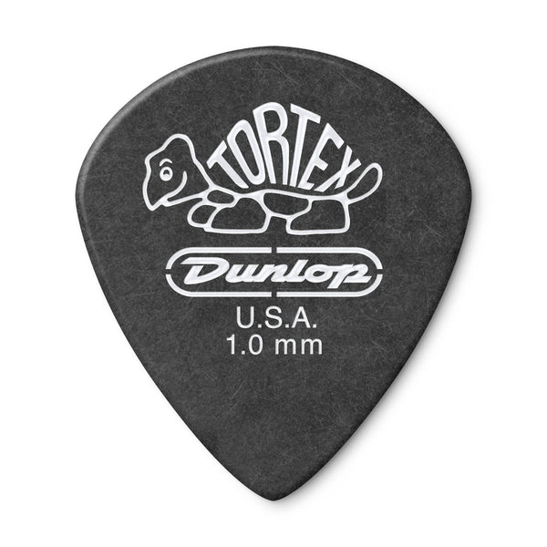 Dunlop 482P114 Tortex Jazz III 1.14 mm Guitar Picks in Pitch Black - Pack of 12