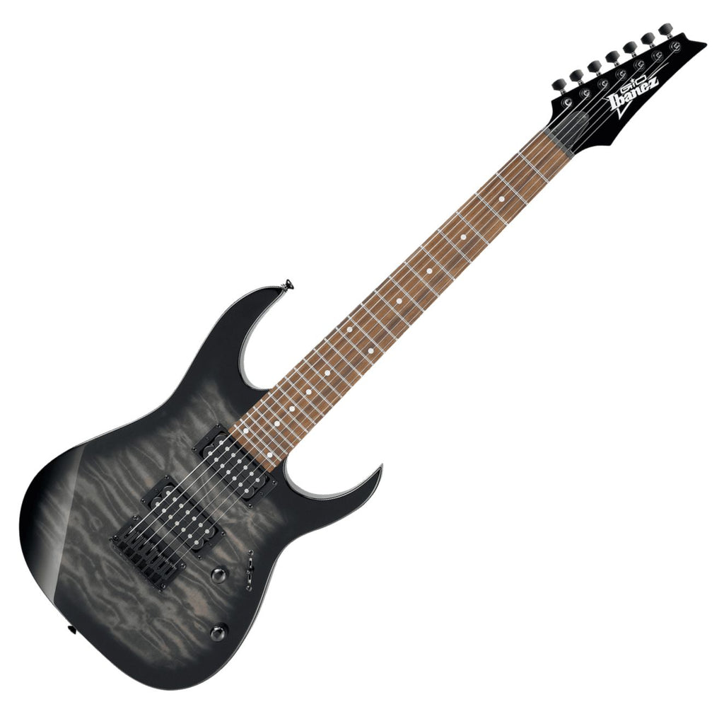 Ibanez GIO 7 String Electric Guitar in Transparent Black Sunburst - GRG7221QATKS