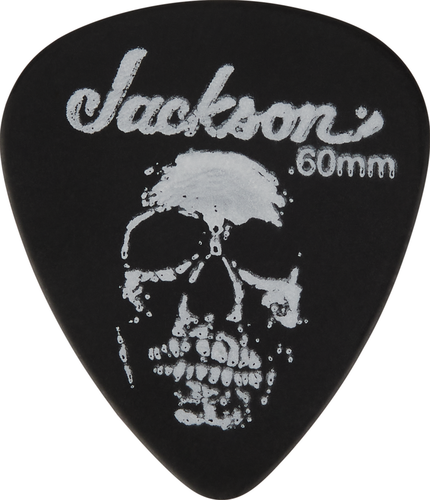 Jackson 451 Shape Skull Picks Black Thin and Medium .60 mm (12 pack) - 2987451750