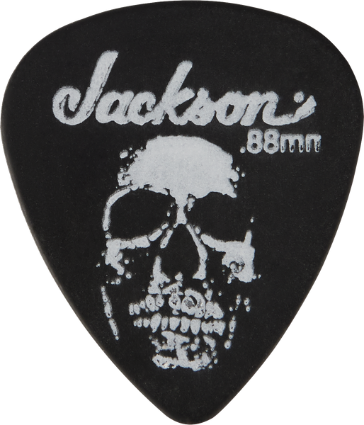 Jackson 451 Picks Black Medium & Heavy .88 mm w/Skull (12 pack) - 2987451850