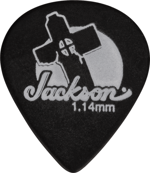 Jackson 551 Shape Leaning Cross Picks Black Extra Heavy 1.14 mm (12 pack) - 2987551950