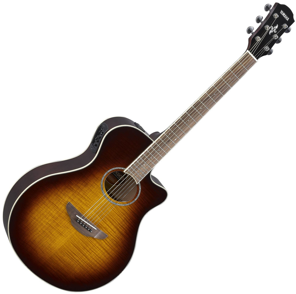Yamaha APX Flame Maple Top Acoustic Electric in Tobacco Brown Sunburst - APX600FMTBS