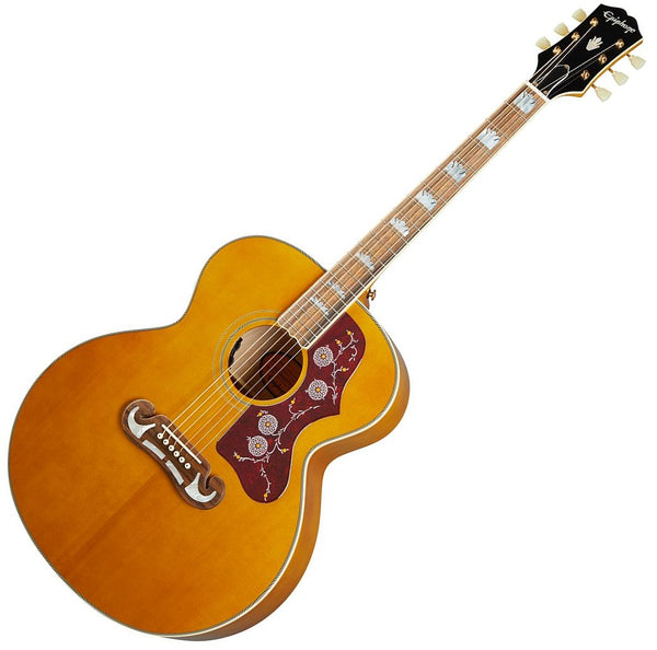 Epiphone Inspired by Gibson J-200 All Solid Wood Acoustic Electric in Natural - IGMTJ200NAGH
