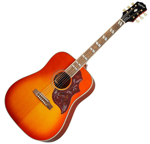 Epiphone Inspired by Gibson Hummingbird All Solid Wood Acoustic Electric in Cherry - IGMTHBCHGH