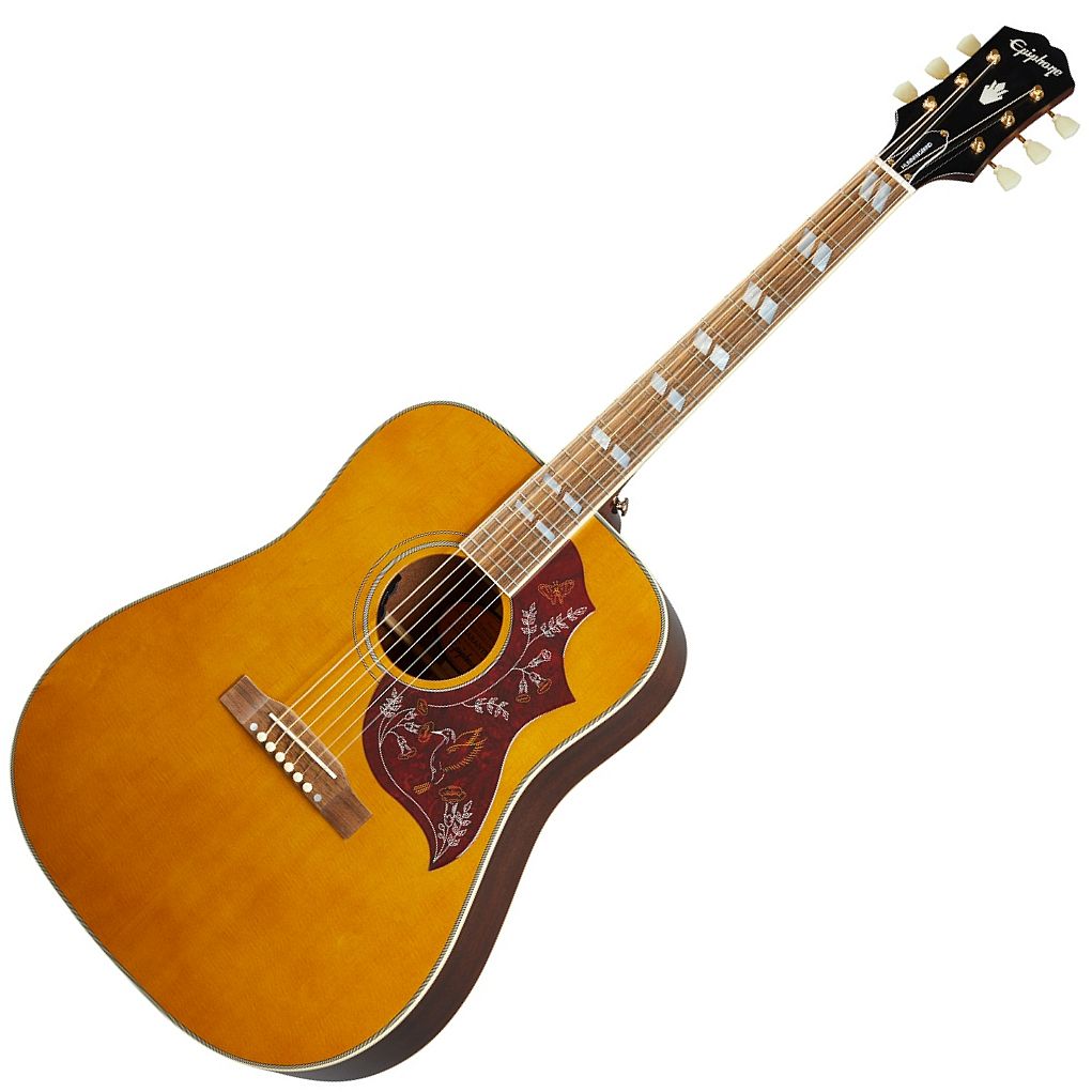 Epiphone Inspired by Gibson Hummingbird All Solid Wood Acoustic Electric in Natural - IGMTHBNAGH