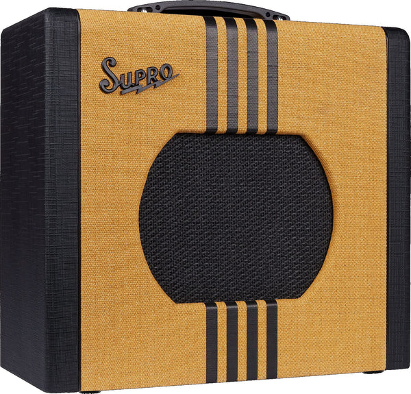 Supro Delta King 12 - 15 Watt Tube Guitar Amplifier 1x12 w/Reverb in Tweed & Black - 1822RTB