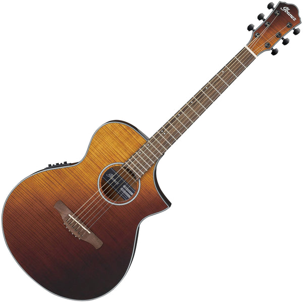 Ibanez AEW Series Acoustic Electric in Amber Sunset Fade High Gloss - AEWC32FMASF