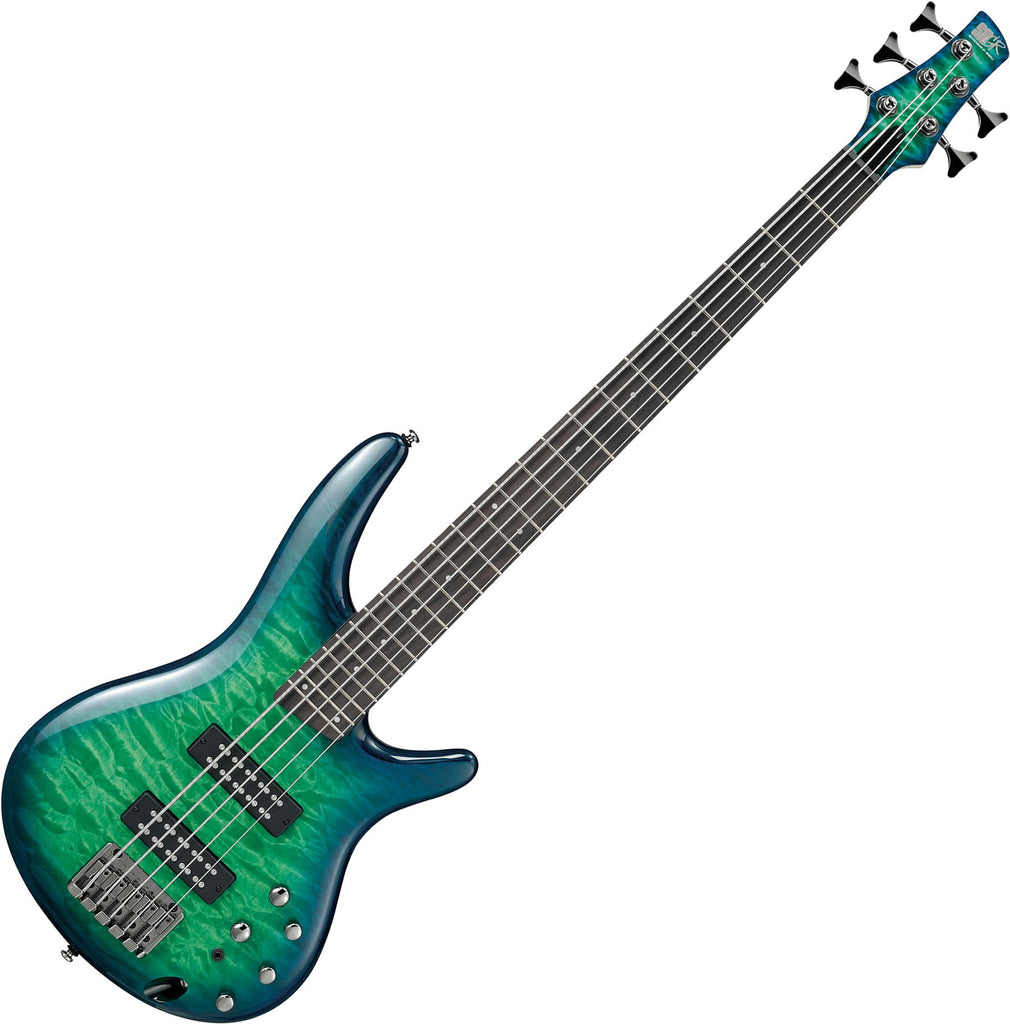 Ibanez SR Standard 5 String Bass Guitar in Surreal Blue Burst Gloss - SR405EQMSLG