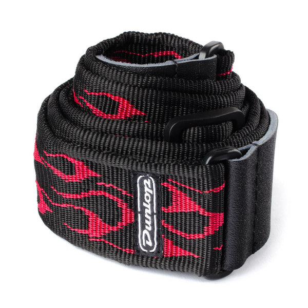 Dunlop Flambe Guitar Strap in Red - D3811RD