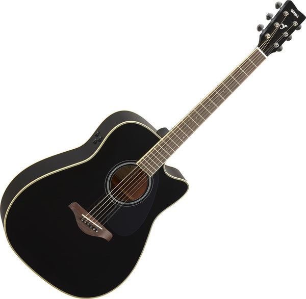 Yamaha TransAcoustic Dreadnought Acoustic Electric in Black - FGCTABL