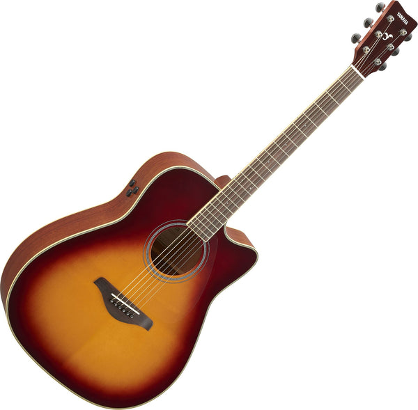 Yamaha TransAcoustic Dreadnought Acoustic Electric in Brown Sunburst - FGCTABS