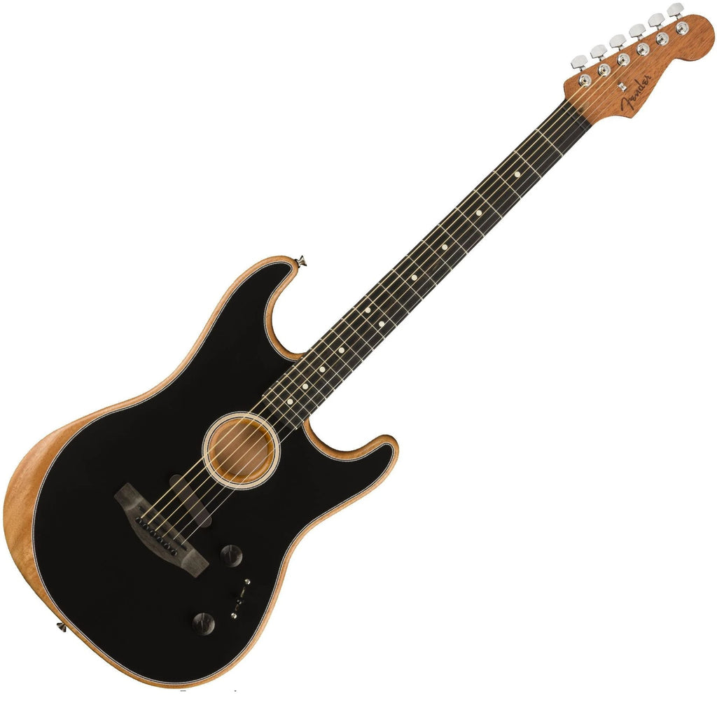 Fender American Acoustasonic Stratocaster Acoustic Electric in Black w/Gig Bag - 0972023206